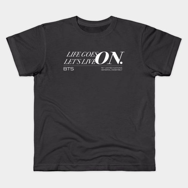 BTS ON United Nations Quote Shirt Kids T-Shirt by courtliza